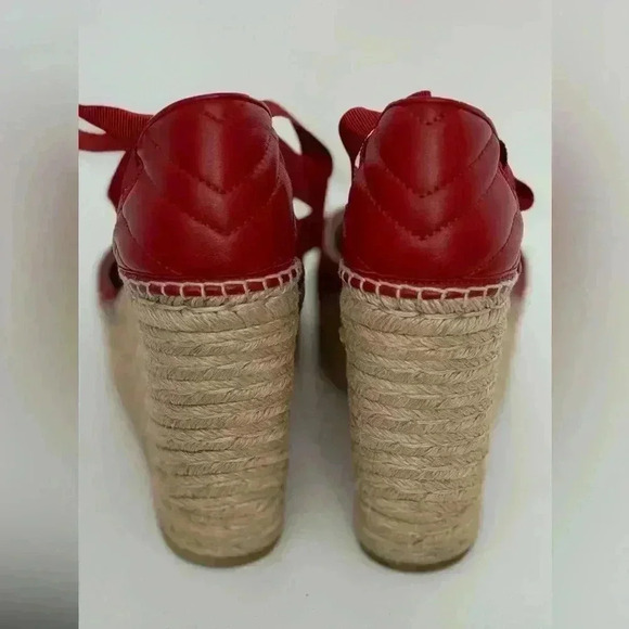 Gucci Wedge leather Sandals made in Spain size 7.5 - Picture 3 of 6